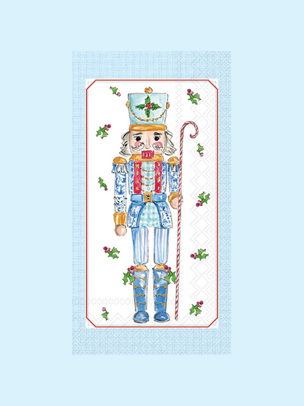 Paper Guest Towels Pk/16 Blue Nutcrackers Christmas
