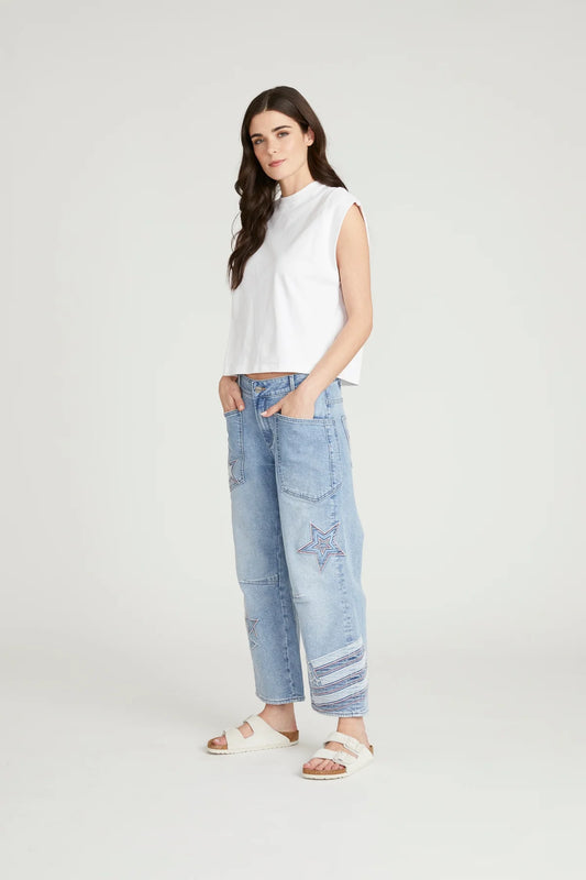 Barbara Patriotic Patchwork Jean