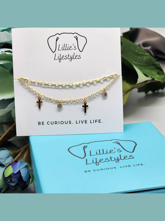 Cross Layered Bracelet