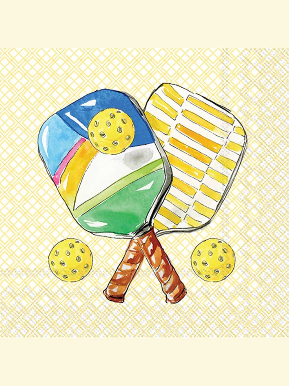 Paper Cocktail Napkins 20ct Pickleball Pair Rosanne Beck