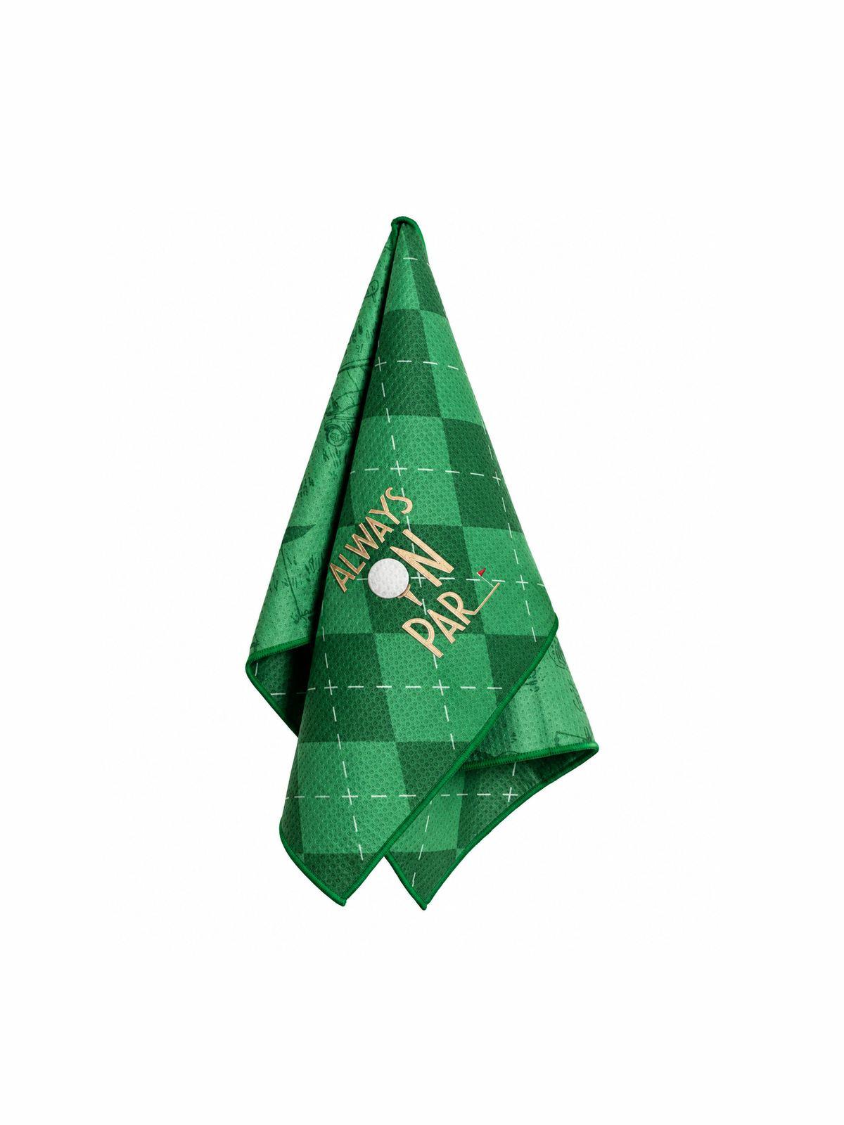 On Par Waffle Sports Towel Green/Multi