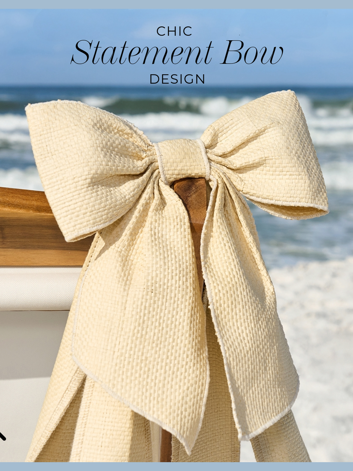 Case-Mate Ecru Raffia Bow Jelly Tote Bag