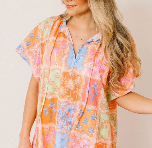 Patchwork Palm Cove Cover-Up
