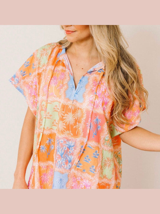 Patchwork Palm Cove Cover-Up