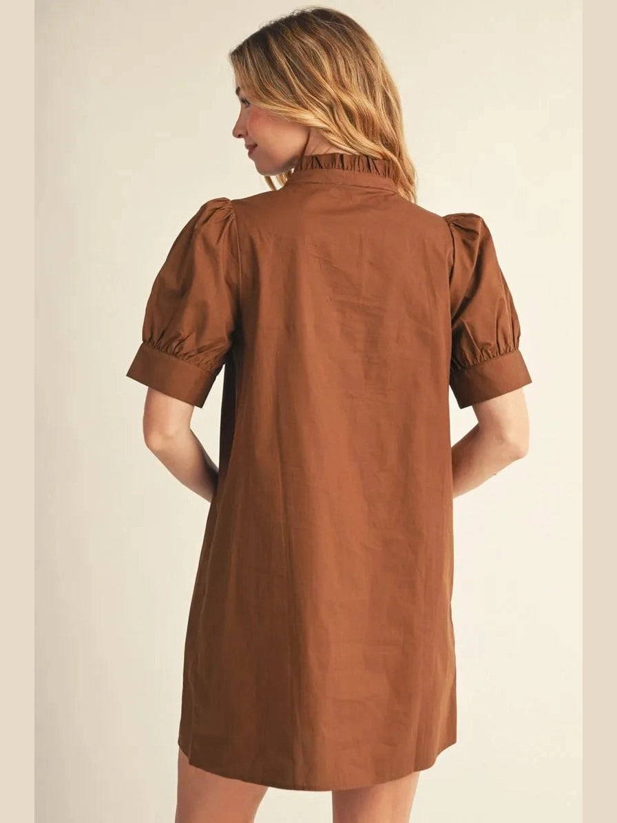 Falling Leaves Embroidery Dress