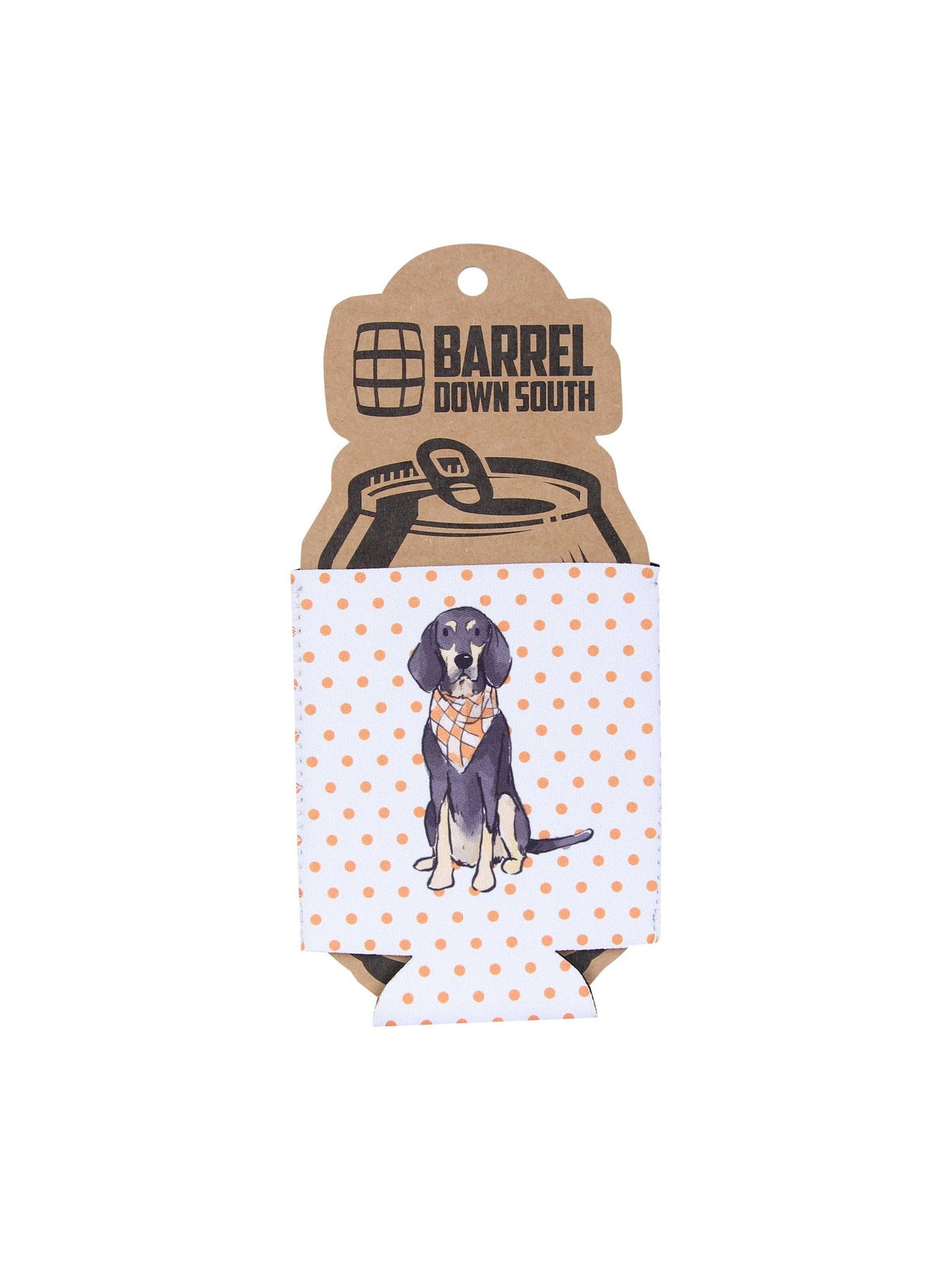 Sitting Bluetick Coonhound Can Cooler