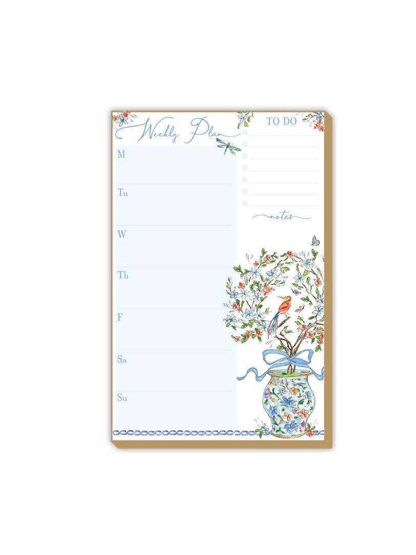 Enchanted Garden Weekly Planner Luxe Notepad