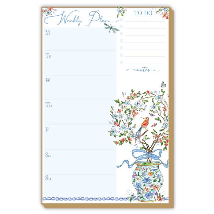 Enchanted Garden Weekly Planner Luxe Notepad