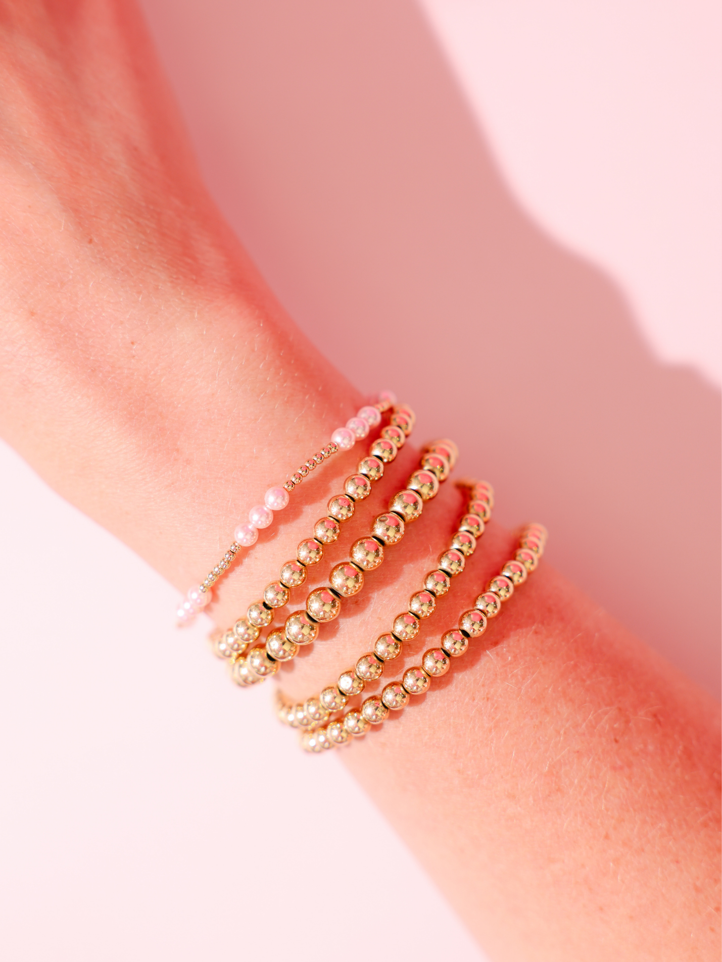 Pink ILY Bracelet in Gold