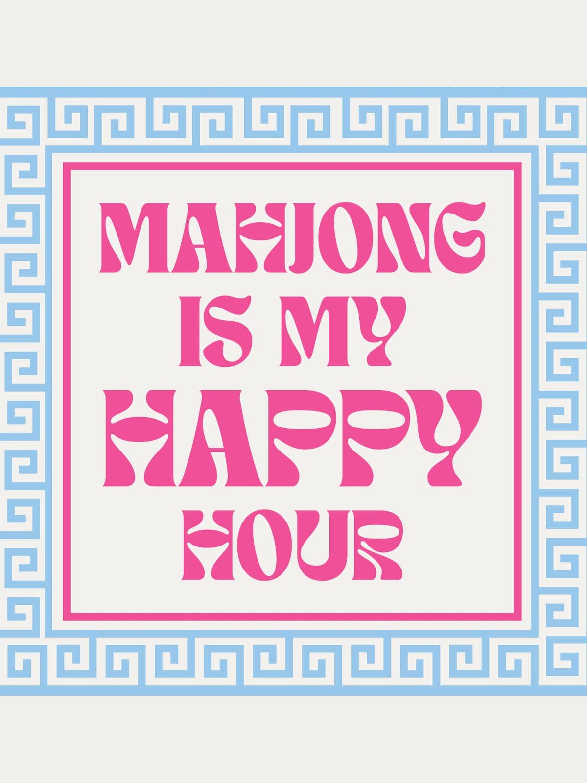Funny Mahjong Cocktail Napkins | Mahjong Happy Hour