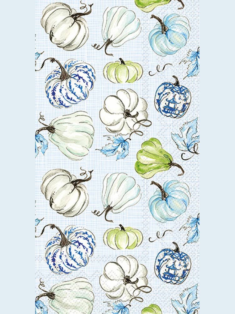Paper Guest Towels 16 Ct Chinoiserie Stacked Pumpkins Fall