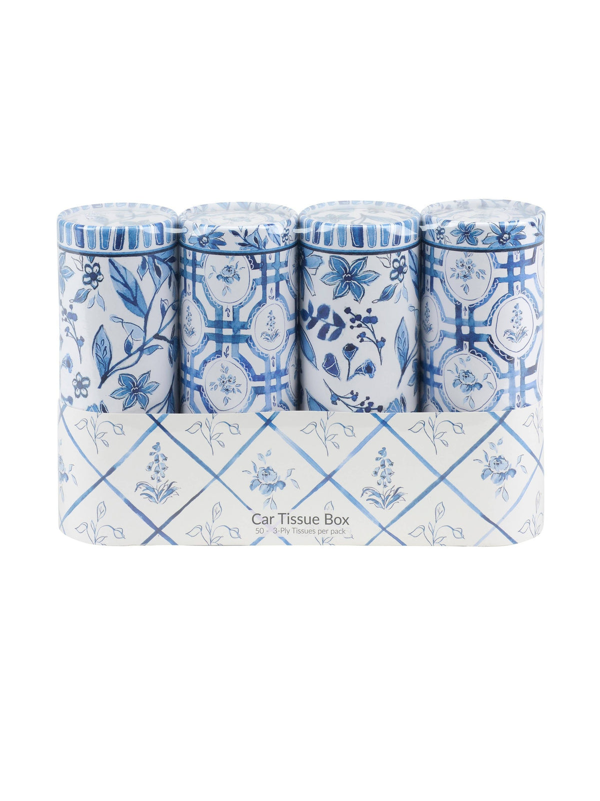 Blue Florals Tissue Box Set