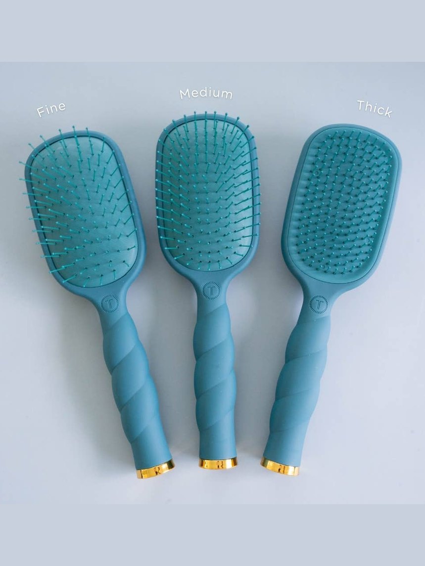 Detangler Hair Brush for Thick Hair - Teal With It