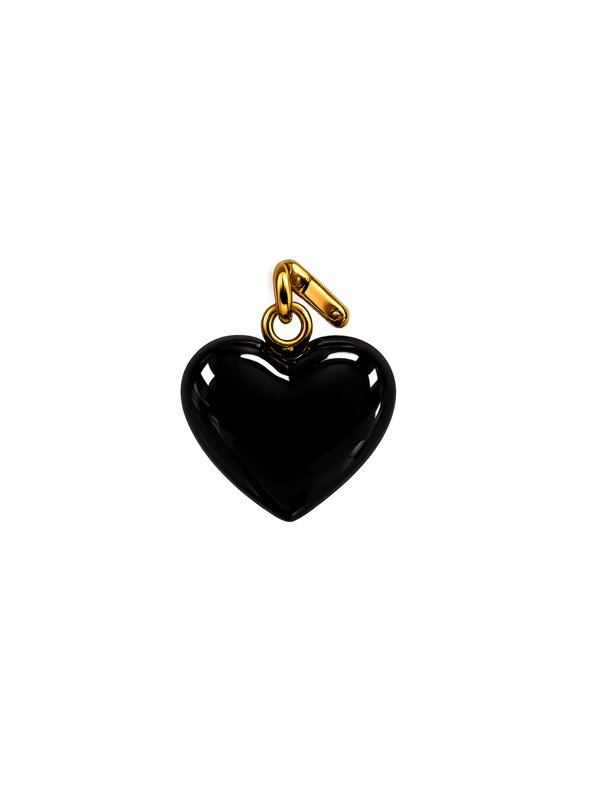Black Puff Heart