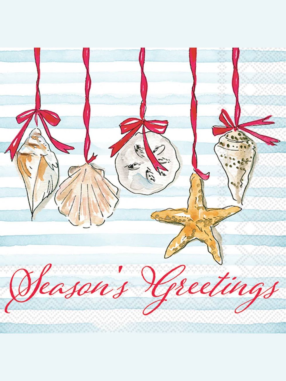 Paper Cocktail Napkins 20 ct Seasons Greetings Christmas