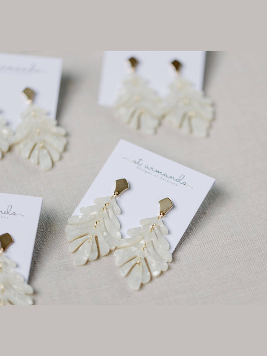 White Petite Palm Drops