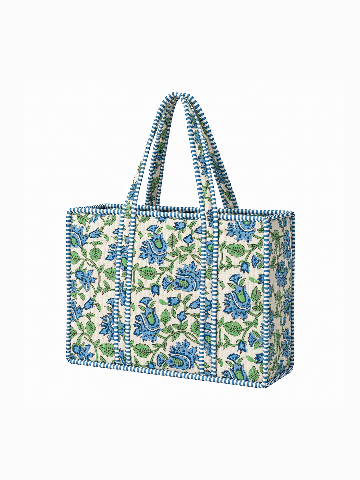 Blue Paisley Quilted Bag