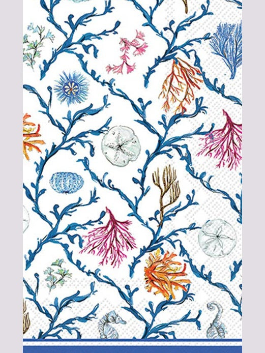 Paper Guest Towels 16 Ct Blue Coastal Rosanne Beck
