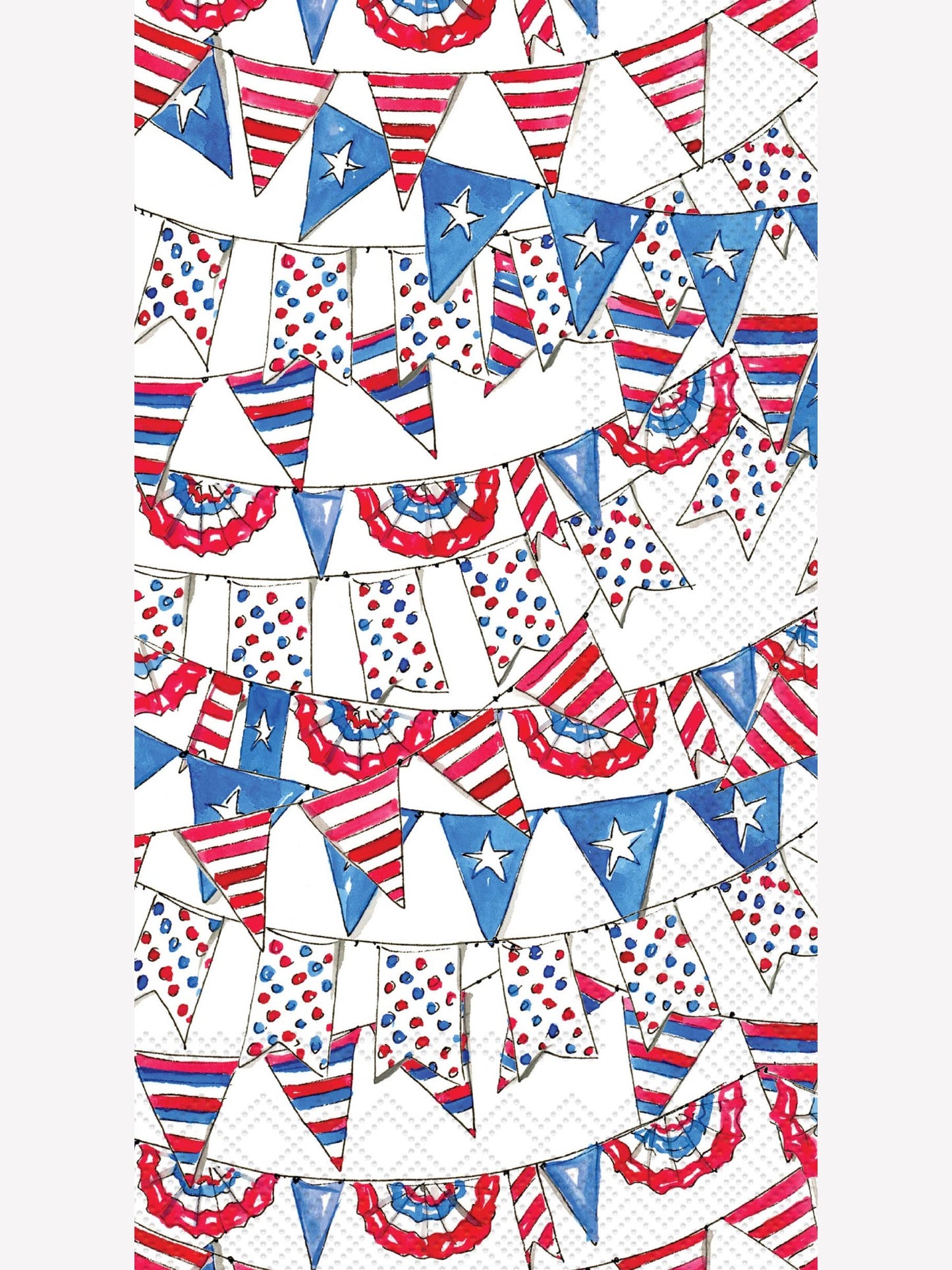 Paper Guest Towels 16 ct Patriotic Pennant Flag Rosanne Beck