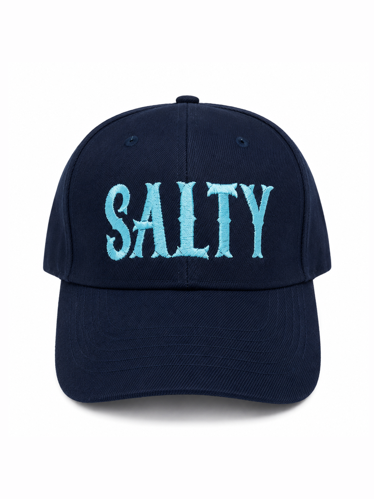 Salty Embroidered Trucker Hat - Navy