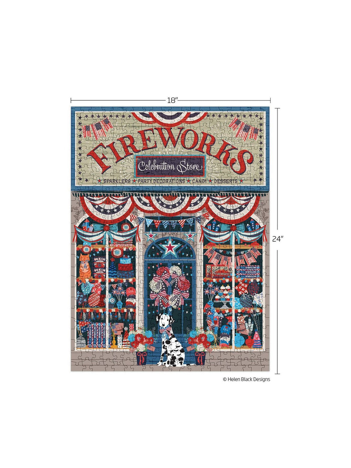 Flags & Fireworks 500 Piece Puzzle