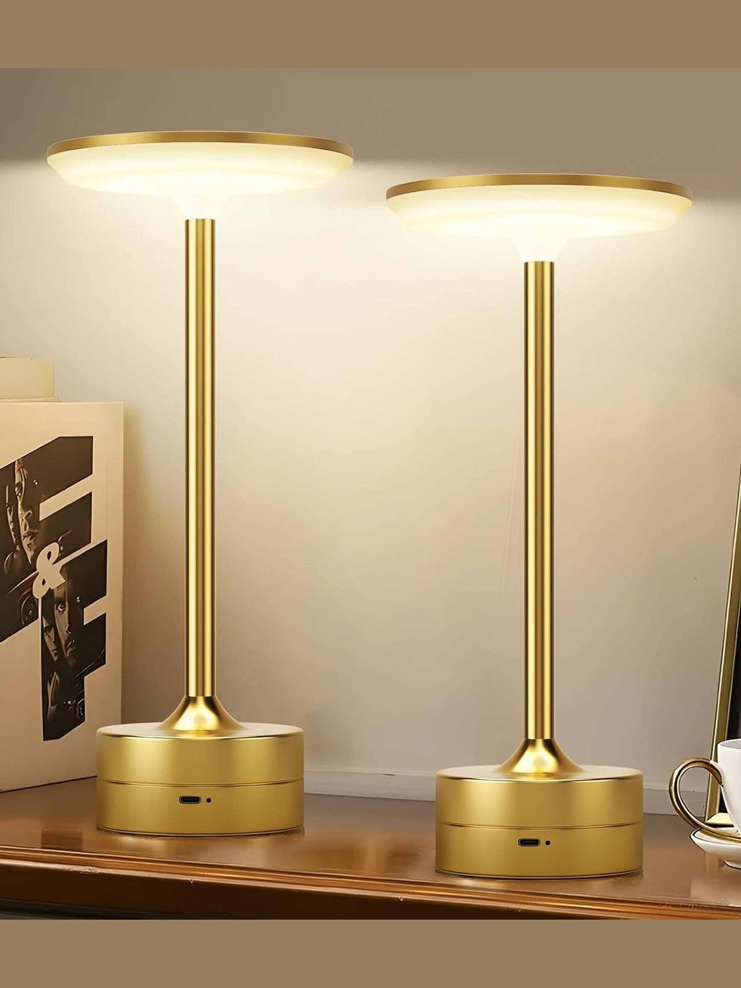 LED Table Lamp – Touch Control, Dimmable, Rechargeable