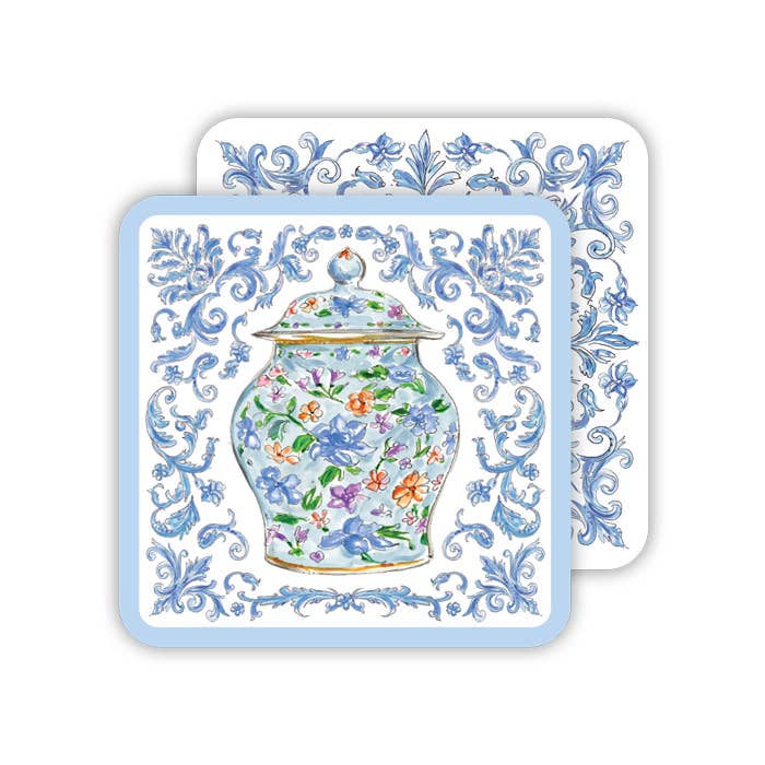 Blue Chinoiserie Paper Coaster