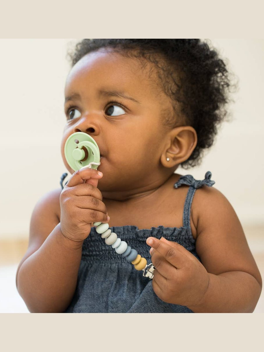Muted Multicolor Pacifier Clip