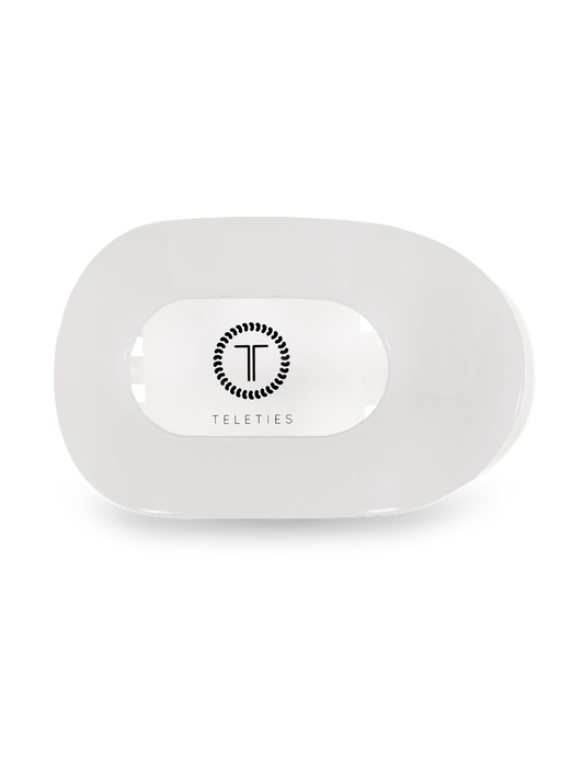 Coconut White Small Flat Round Clip