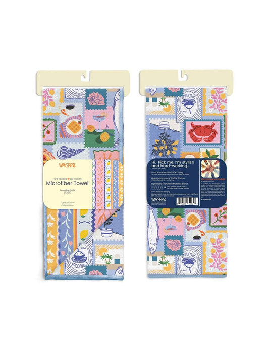 Mediterranean Summer Microfiber Kitchen Towel