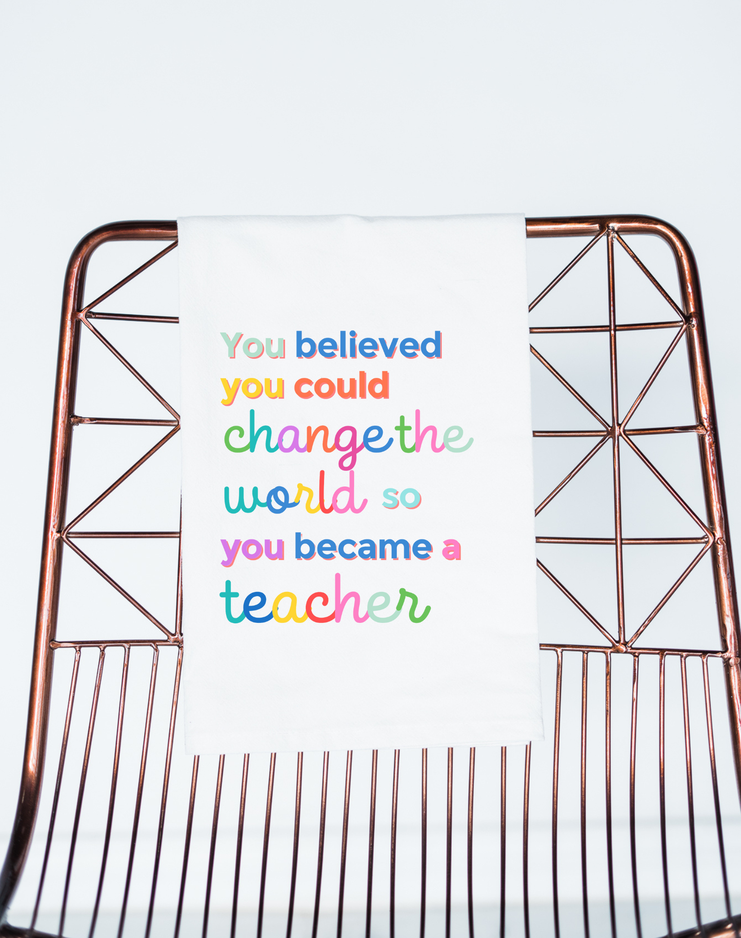 Teacher Thank you Colorful Gift Towel