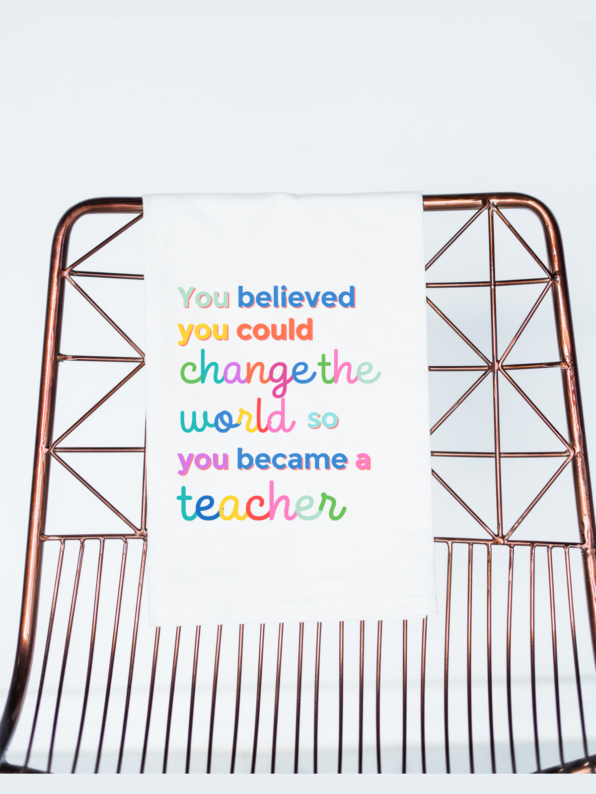 Teacher Thank you Colorful Gift Towel