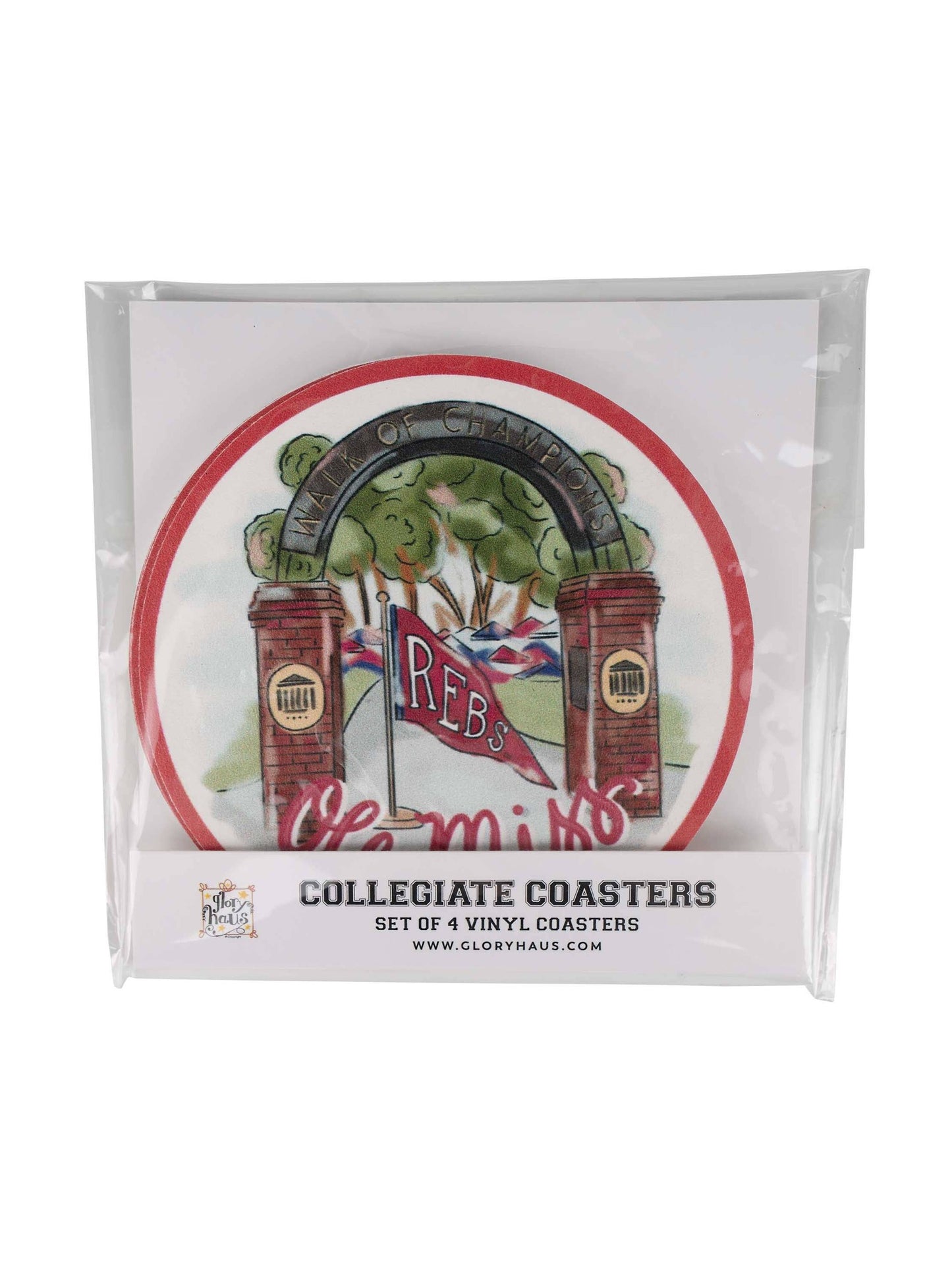 Ole Miss Mascot Coaster Set/4