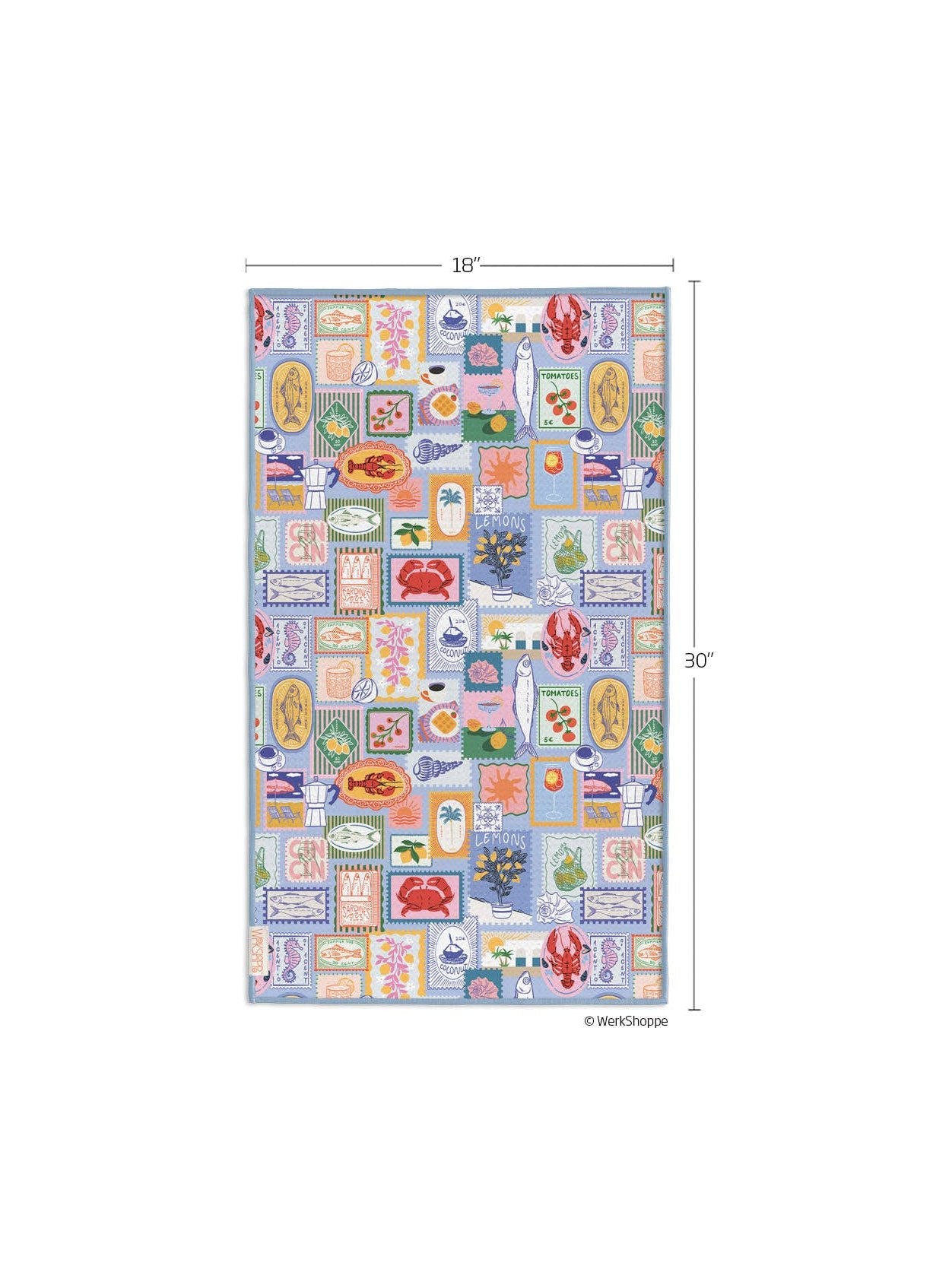 Mediterranean Summer Microfiber Kitchen Towel