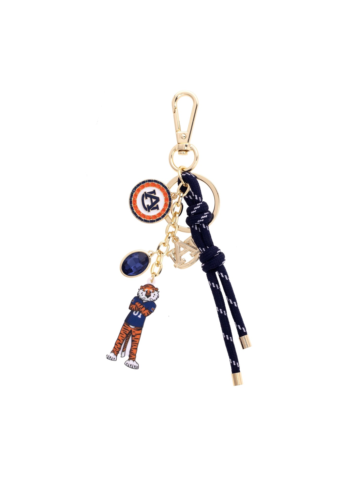 Auburn Tigers Cluster Bag Charm in Navy