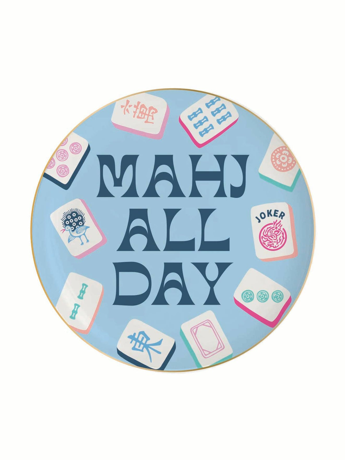 Mahjong Ceramic Trinket Tray | Mahj All Day Trinket Dish