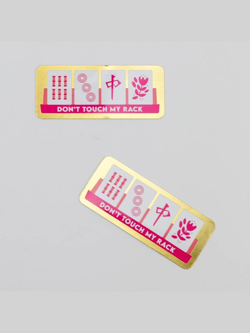 Don't Touch My Rack - Mahjong Vinyl Sticker, Funny Gift