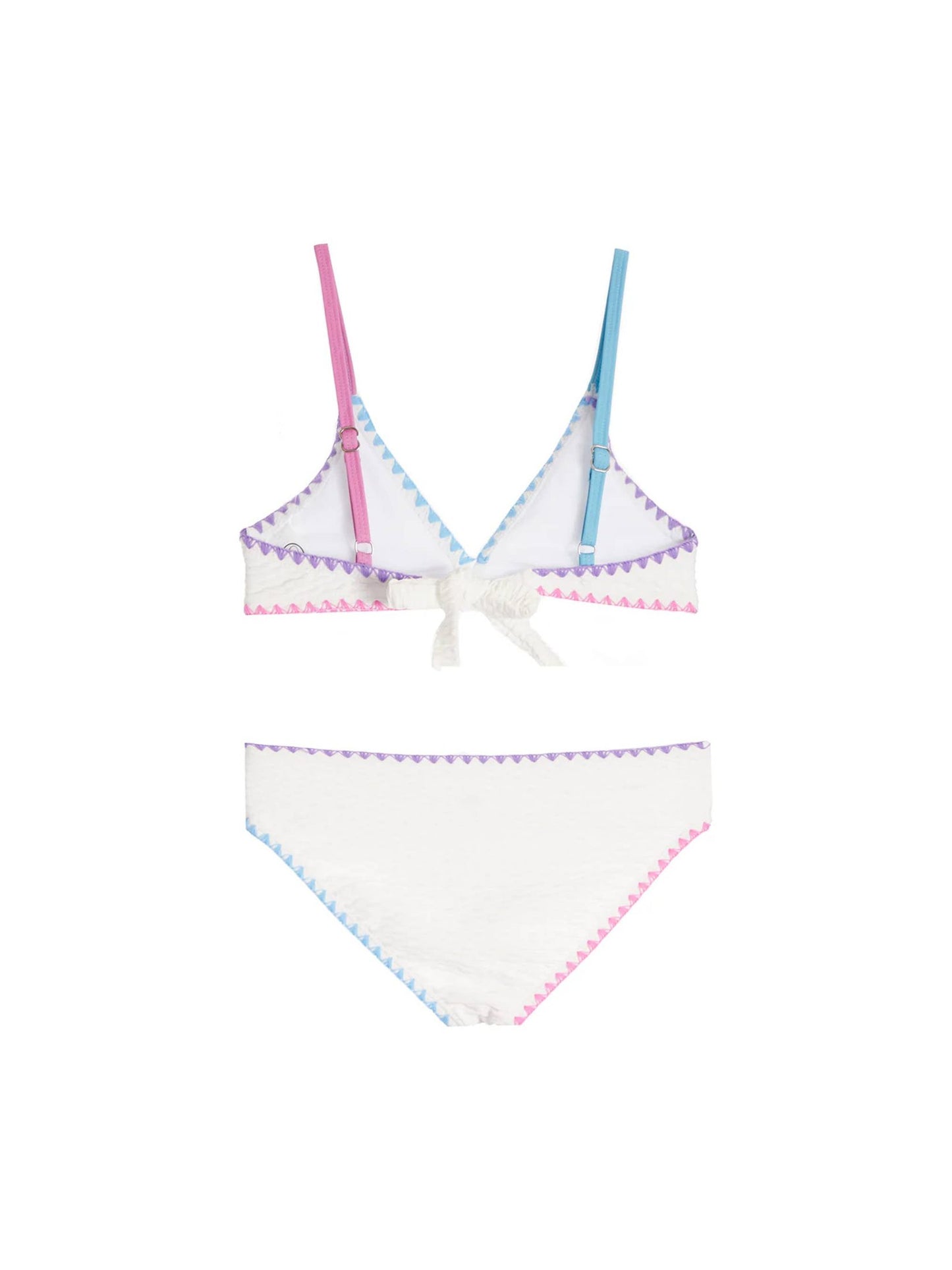 Rani Embroidered Trim White Bikini Swimsuit
