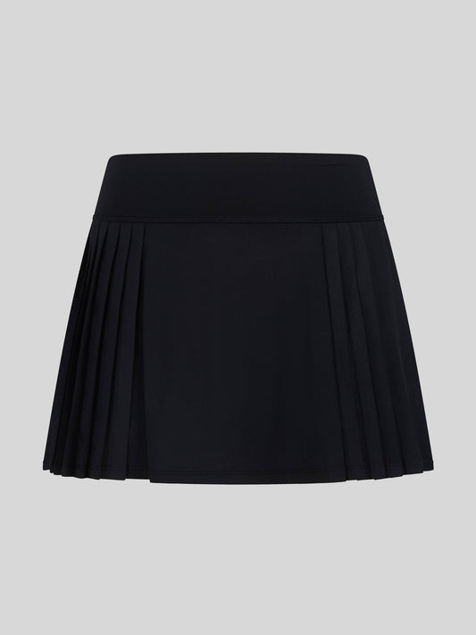 Girls Pleated Tennis Skort: Black
