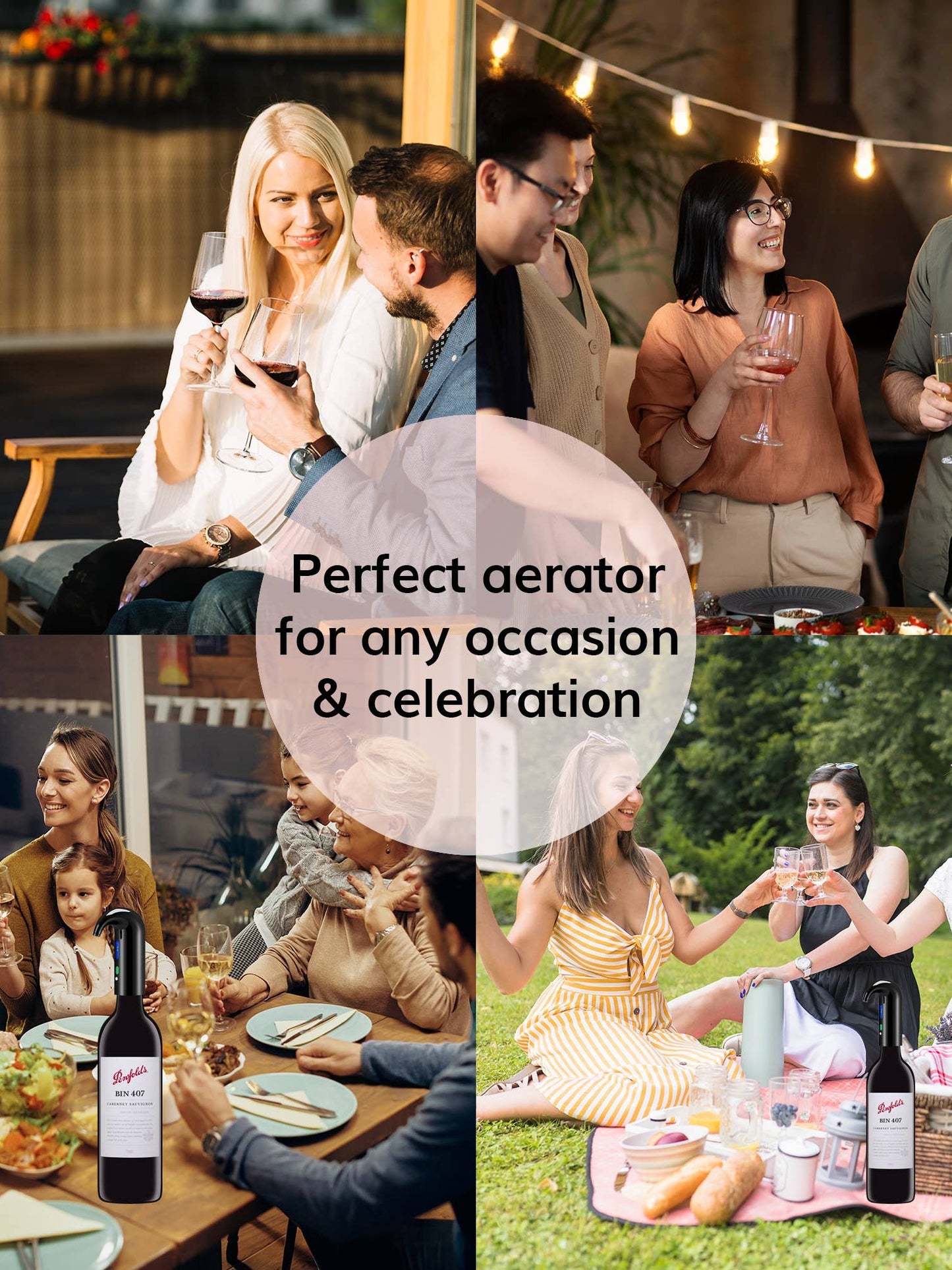Electric Wine Aerator Dispenser - Portable Wine Accessory