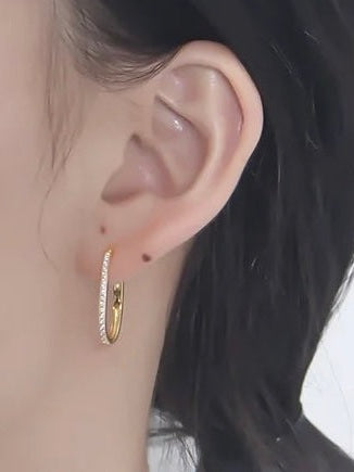 CZ U-Shaped Earrings