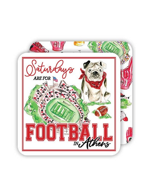 Saturdays are for Football in Athens Square Coaster