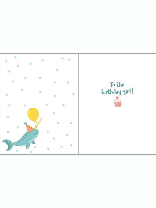 Birthday Greeting Card - Mermaids and Balloons-Kids