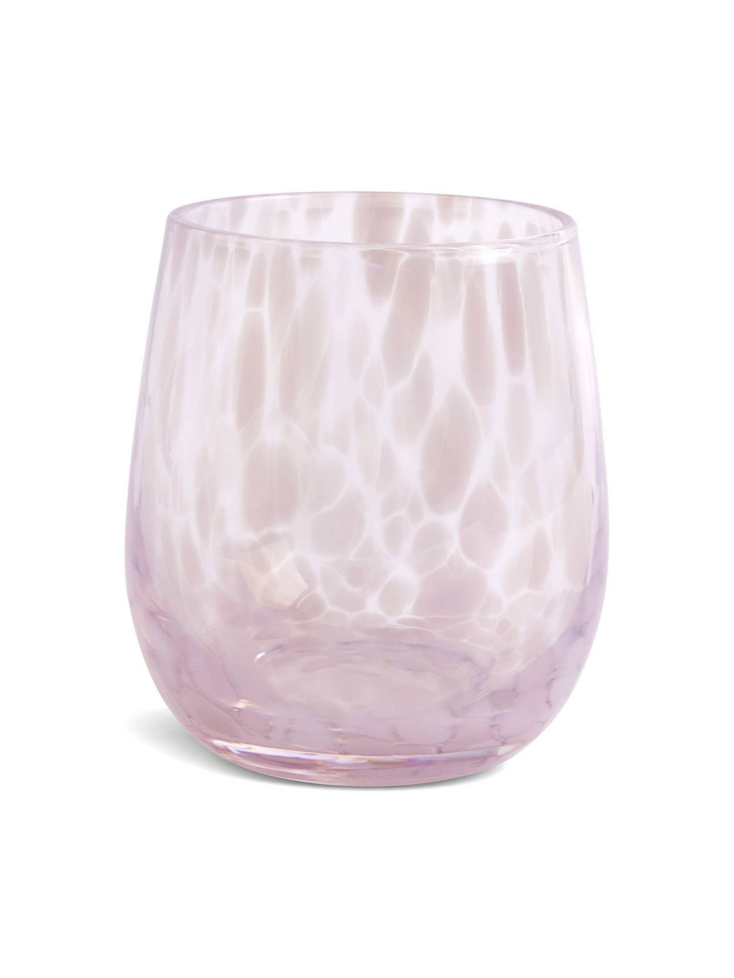 12oz Spot Stemless Wine Glass – Pink