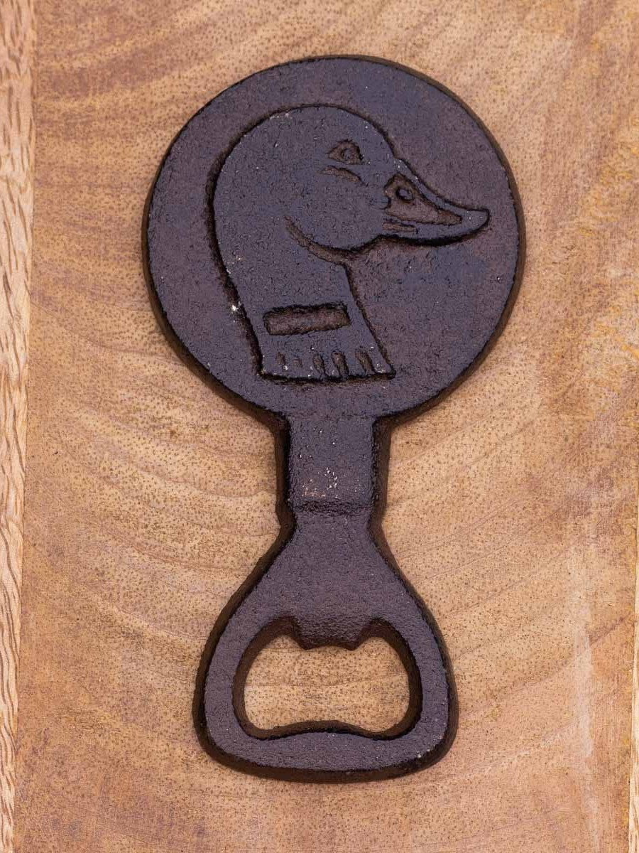 Duck Bottle Opener Antique Brown 2.5x4.5