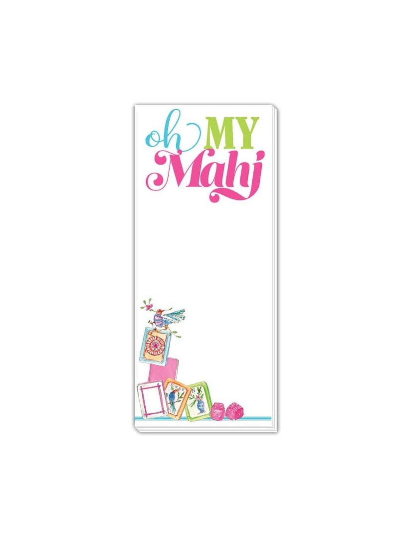 Handpainted Mahjong Tiles Oh my Mahj Skinny Notepad