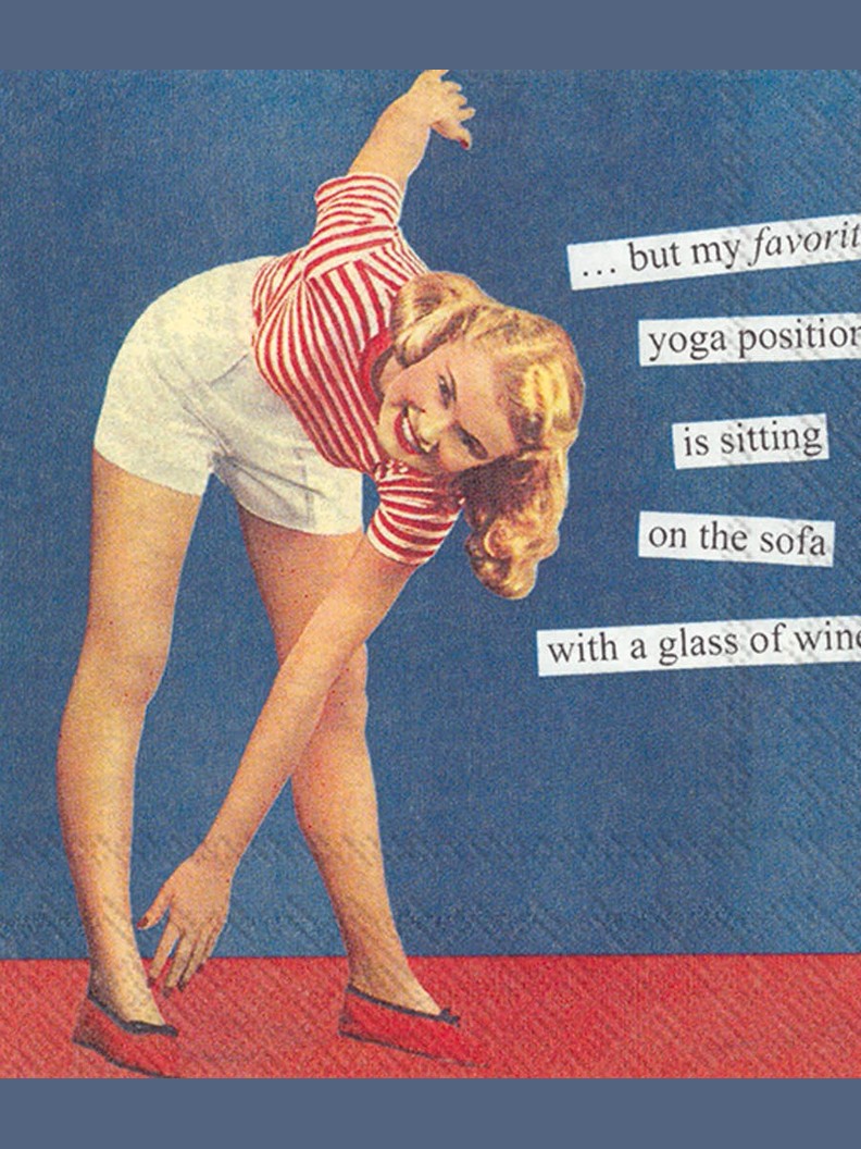 Paper Cocktail Napkins Pack of 20 Anne Taintor Yoga