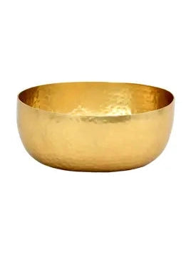 Gold Hammered Oval Bowl