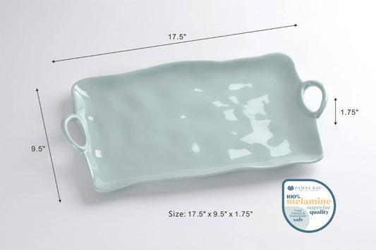 Large Melamine Platter - Aqua