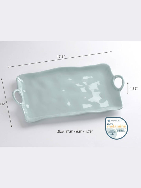 Large Melamine Platter - Aqua